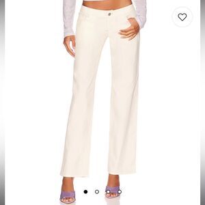 Miaou Atlas Low Rise Jeans Pants in Creme